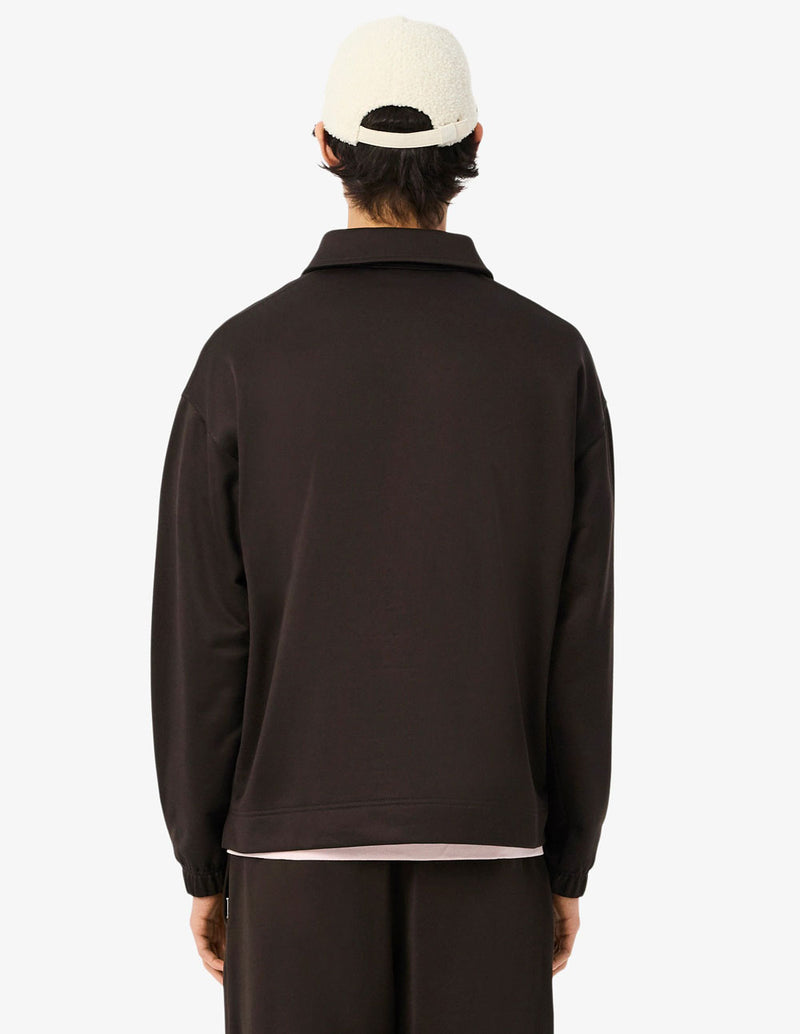 Sudadera Lacoste Tipo Polo Marrón Hombre