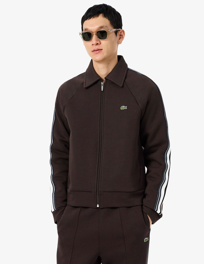 Chaqueta Lacoste con Logo Marrón Hombre