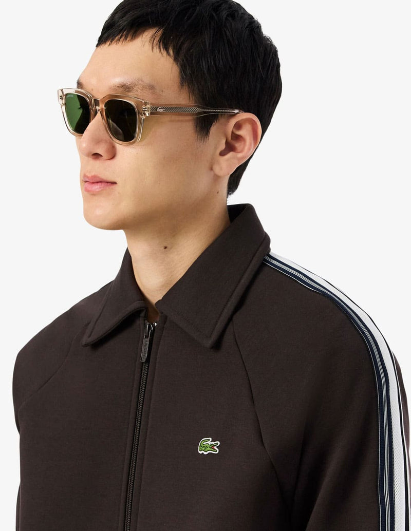 Chaqueta Lacoste con Logo Marrón Hombre