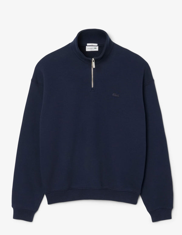 Sudadera Lacoste con Logo Half-Zip Azul Marino Unisex