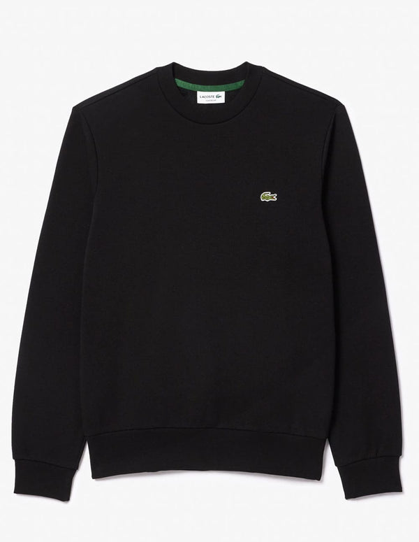 Sudadera Lacoste con Logo de Algodón Ecológico Negra Hombre