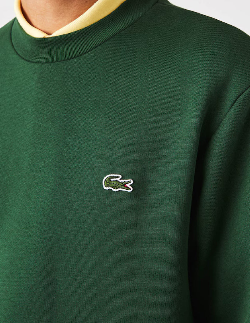 Sudadera Lacoste con Logo Verde Hombre