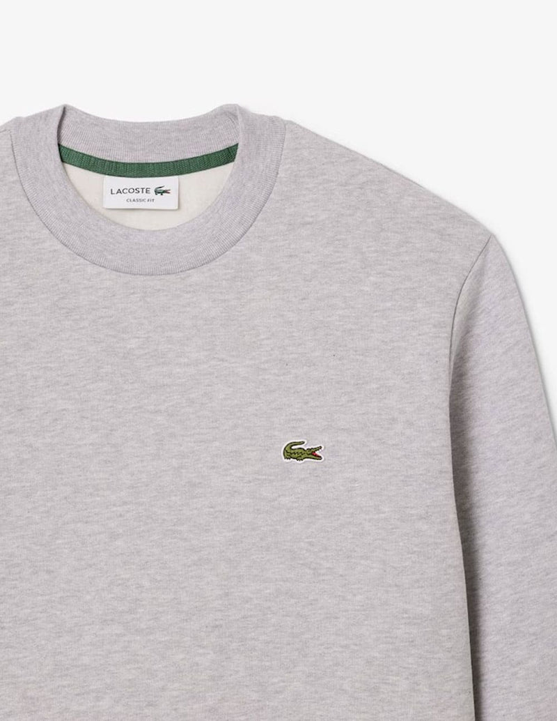 Sudadera Lacoste con Logo de Felpa Gris Hombre