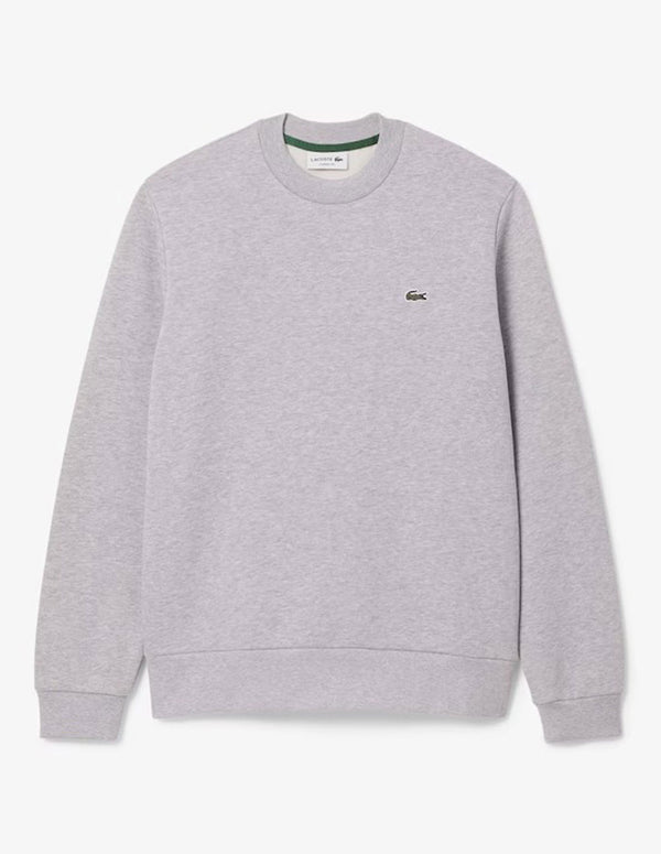 Sudadera Lacoste con Logo de Felpa Gris Hombre