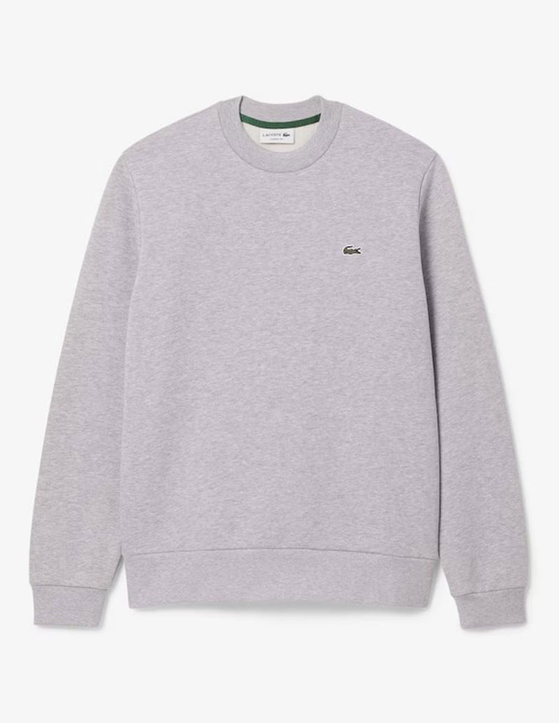 Sudadera Lacoste con Logo de Felpa Gris Hombre