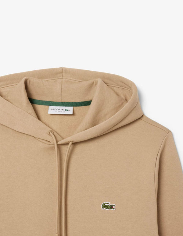 Sudadera con Capucha Lacoste de Felpa Beige Hombre