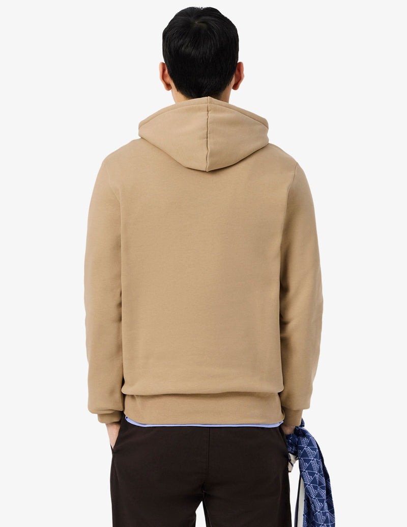 Sudadera con Capucha Lacoste de Felpa Beige Hombre