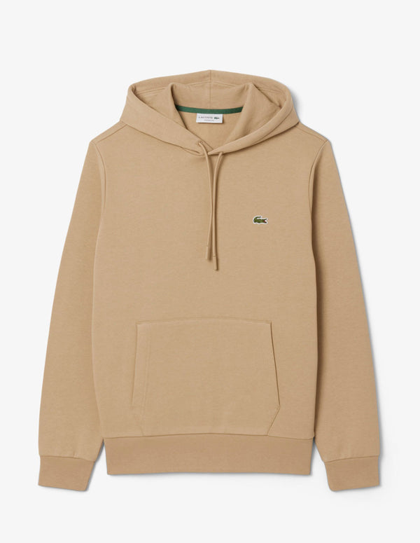 Sudadera con Capucha Lacoste de Felpa Beige Hombre