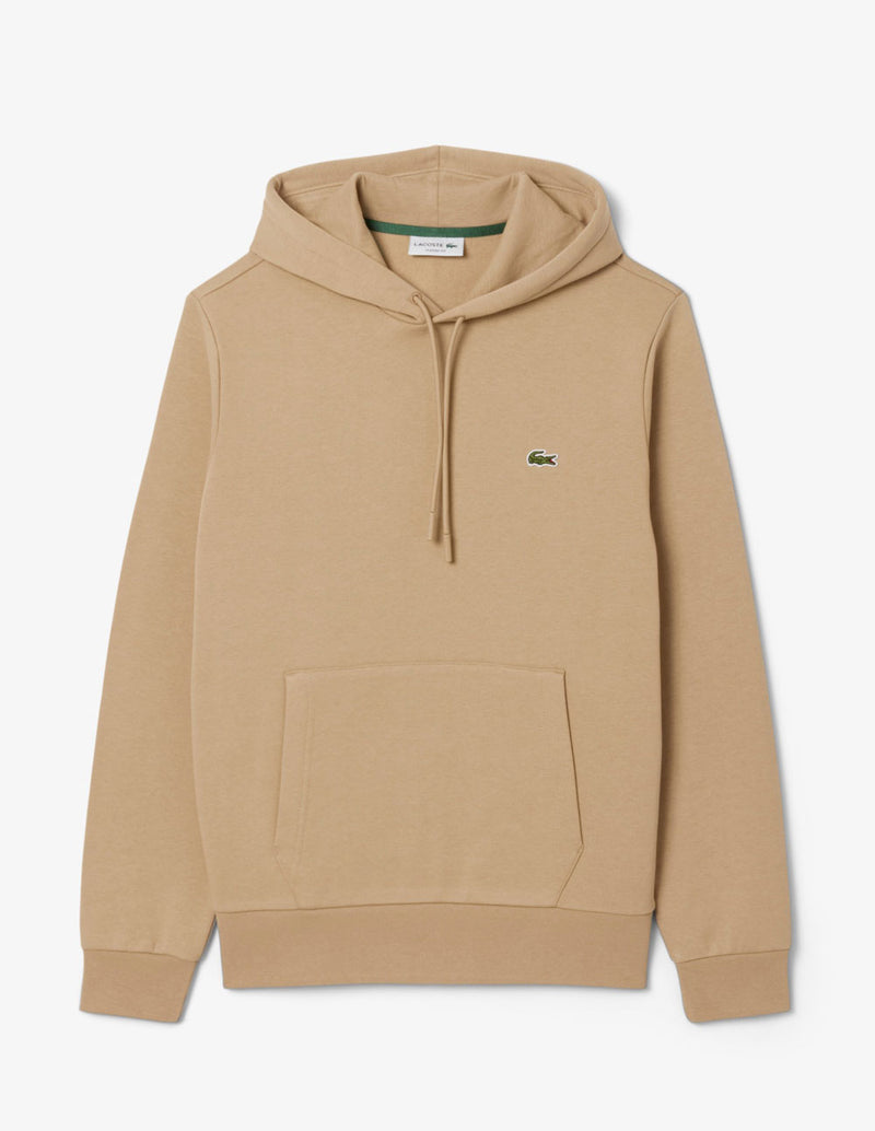Sudadera con Capucha Lacoste de Felpa Beige Hombre