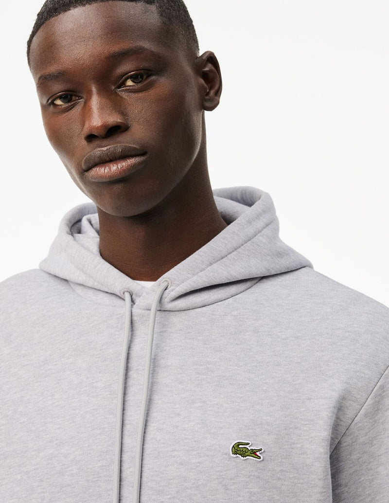 Sudadera con Capucha Lacoste con Logo de Algodón Ecológico Gris Hombre