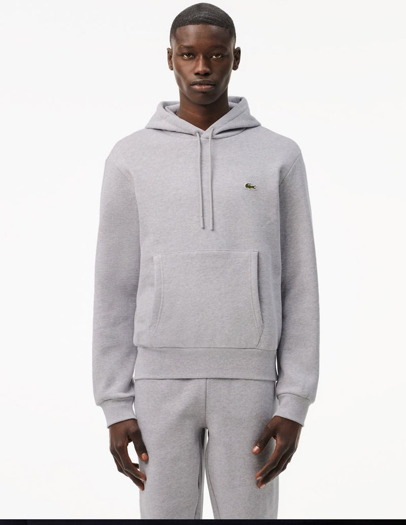 Sudadera con Capucha Lacoste con Logo de Algodón Ecológico Gris Hombre