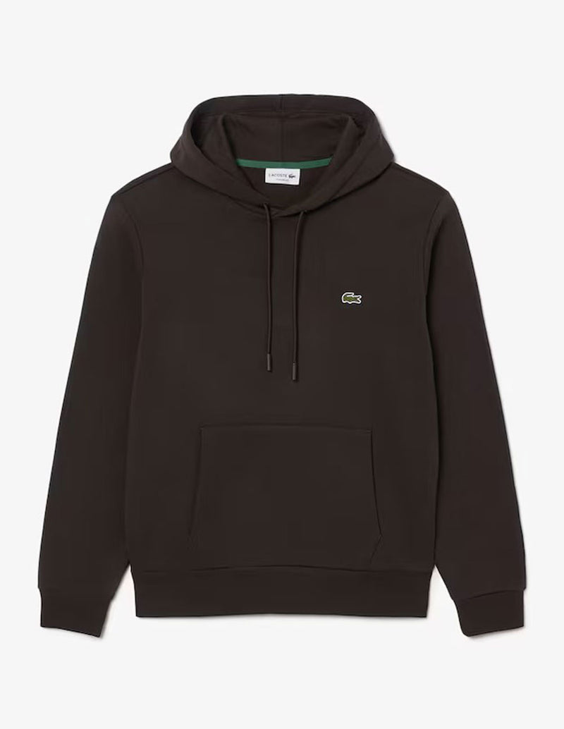 Sudadera con Capucha Lacoste de Felpa Marrón Hombre