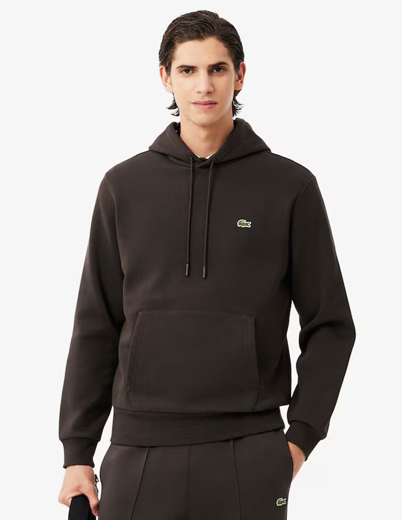 Sudadera con Capucha Lacoste de Felpa Marrón Hombre