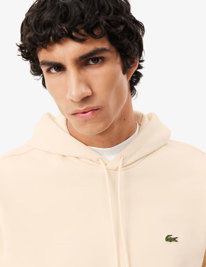 Sudadera con Capucha Lacoste con Logo de Algodón Ecológico Beige Hombre