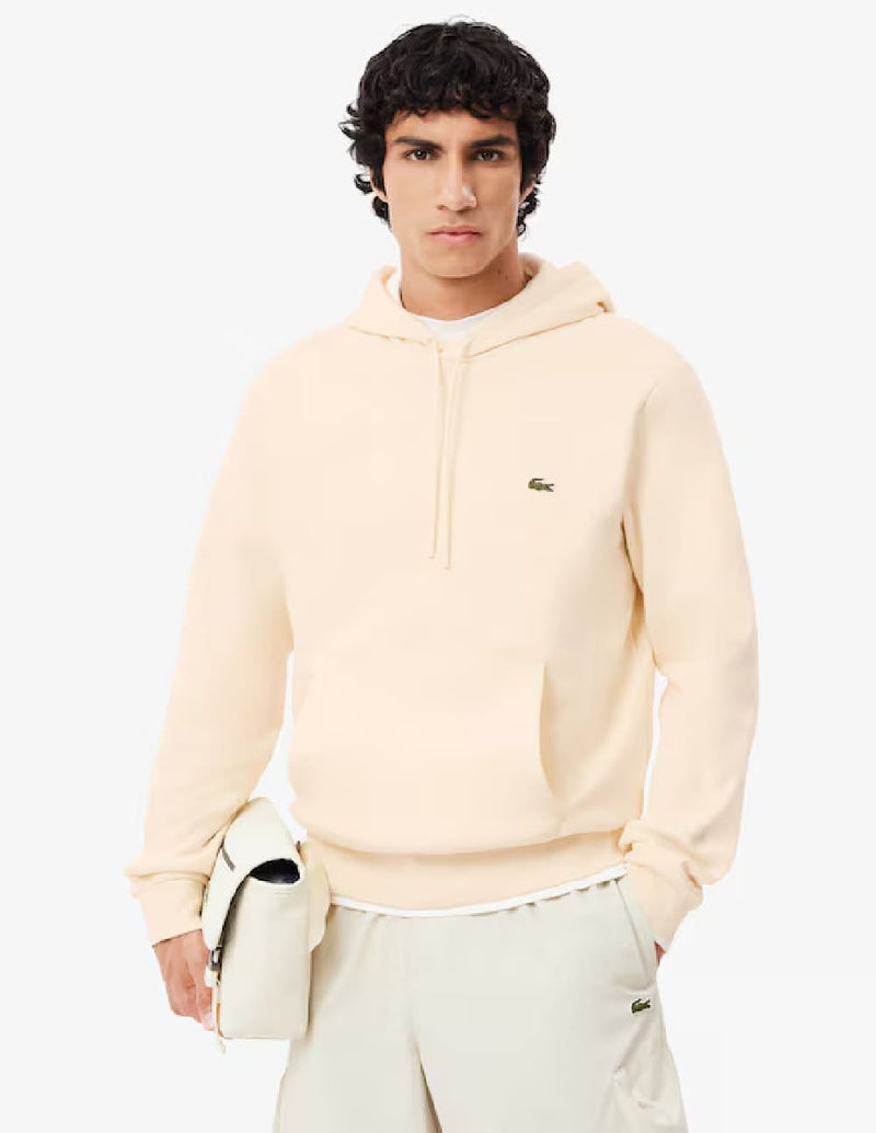 Sudadera con Capucha Lacoste con Logo de Algodón Ecológico Beige Hombre