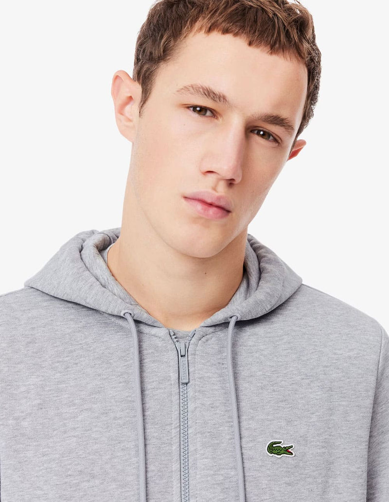 Chaqueta con Capucha Lacoste con Logo Gris Hombre