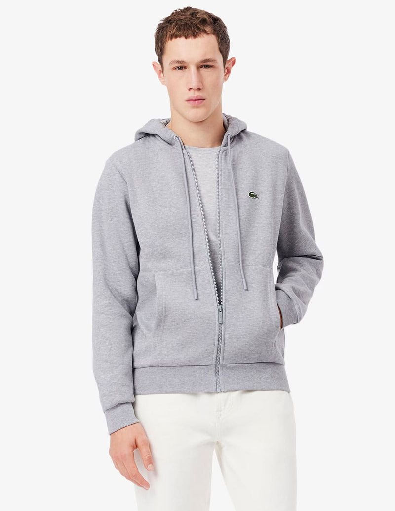 Chaqueta con Capucha Lacoste con Logo Gris Hombre