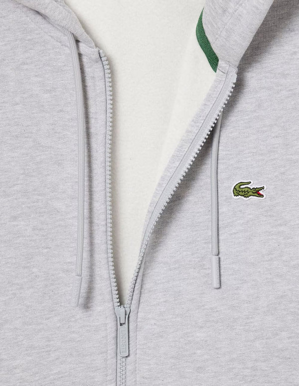 Chaqueta con Capucha Lacoste con Logo Gris Hombre