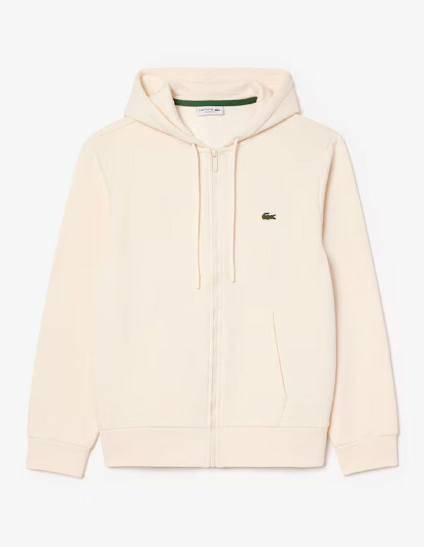 Chaqueta Lacoste con Logo y Capucha Beige Hombre
