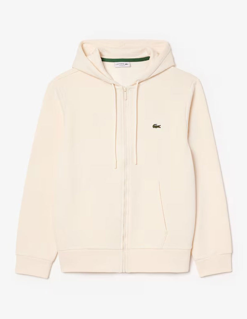 Chaqueta Lacoste con Logo y Capucha Beige Hombre