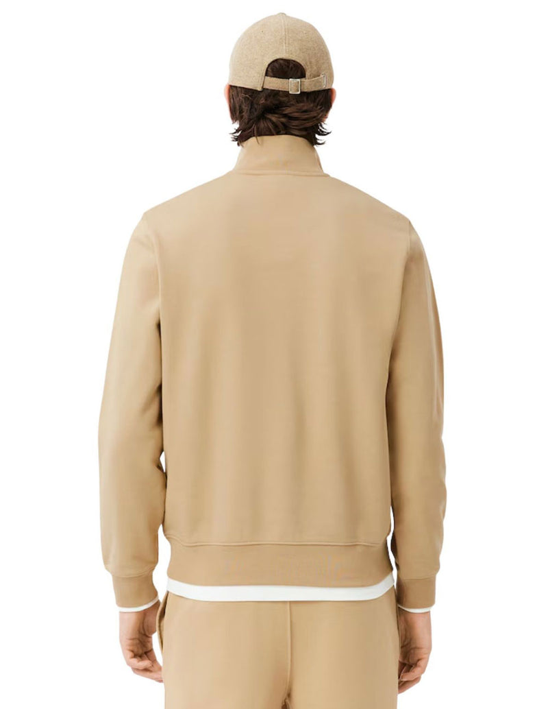 Sudadera Lacoste con Cremallera Beige Hombre