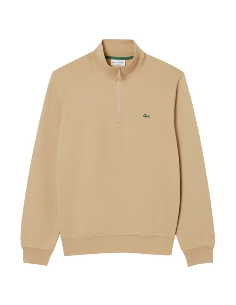 Sudadera Lacoste con Cremallera Beige Hombre