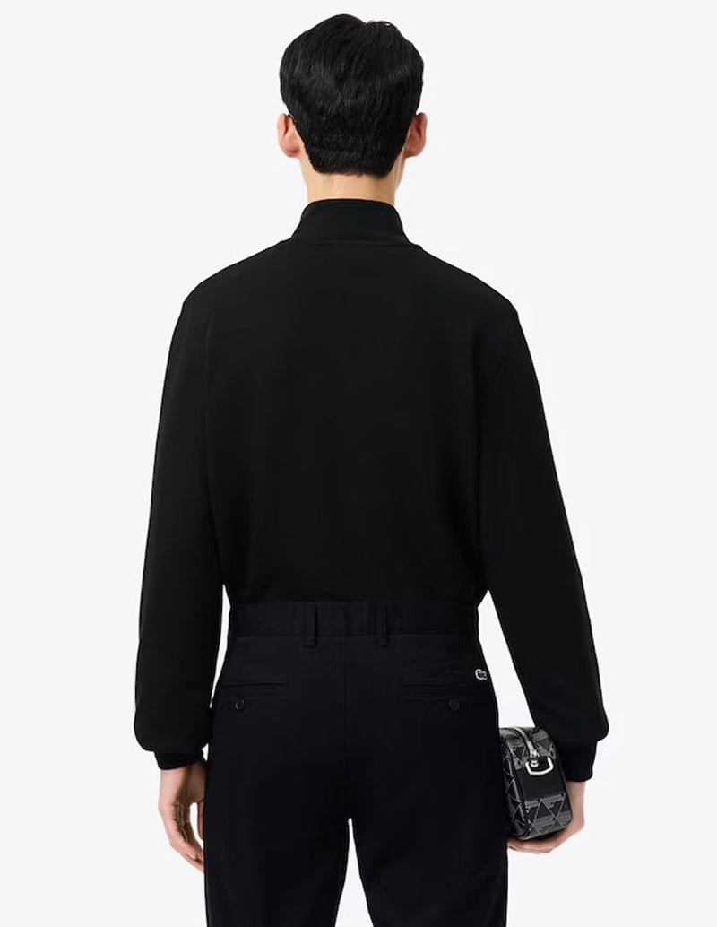Sudadera Lacoste con Cremallera Negra Hombre
