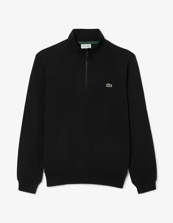 Sudadera Lacoste con Cremallera Negra Hombre