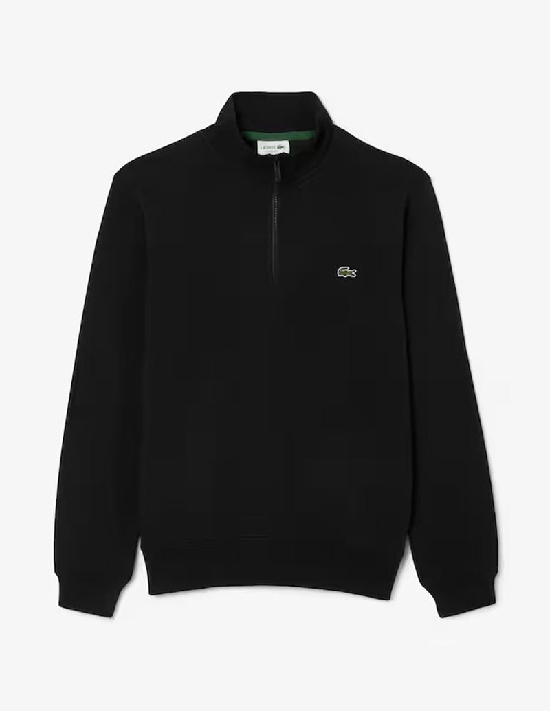 Sudadera Lacoste con Cremallera Negra Hombre