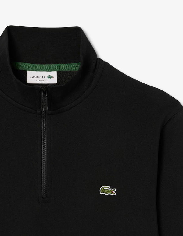 Sudadera Lacoste con Cremallera Negra Hombre