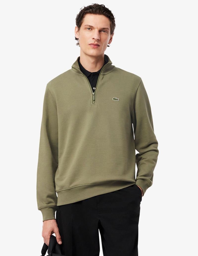 Sudadera Lacoste con Cremallera Verde Hombre