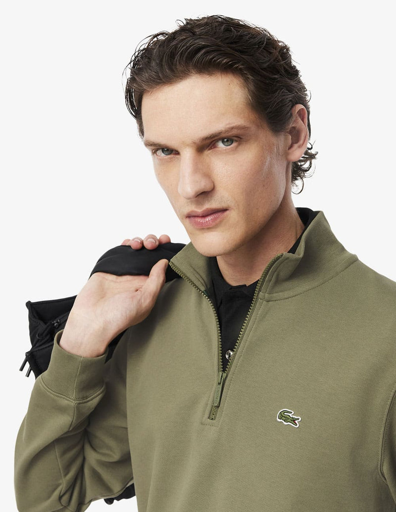 Sudadera Lacoste con Cremallera Verde Hombre