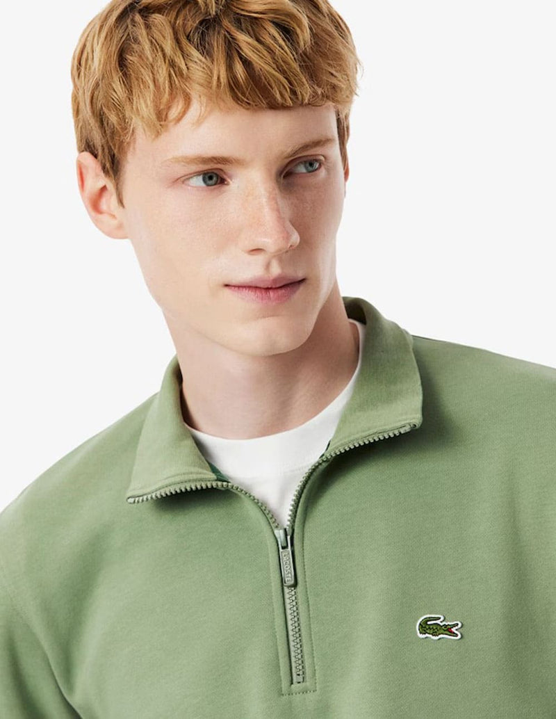 Sudadera Lacoste con Cremallera Verde Hombre