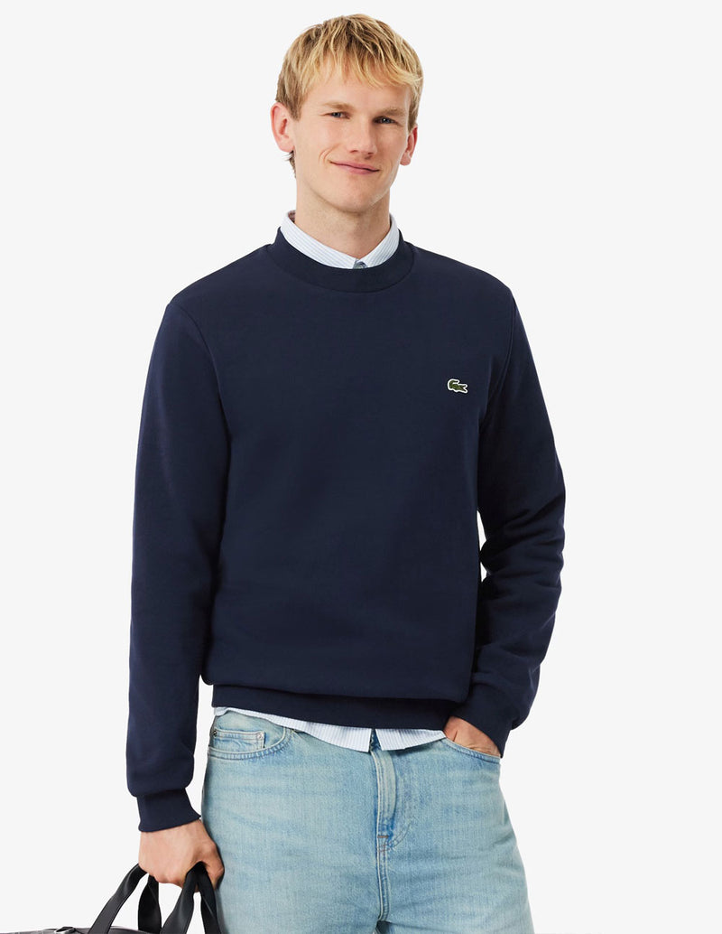 Sudadera Lacoste con Logo Azul Marino Hombre