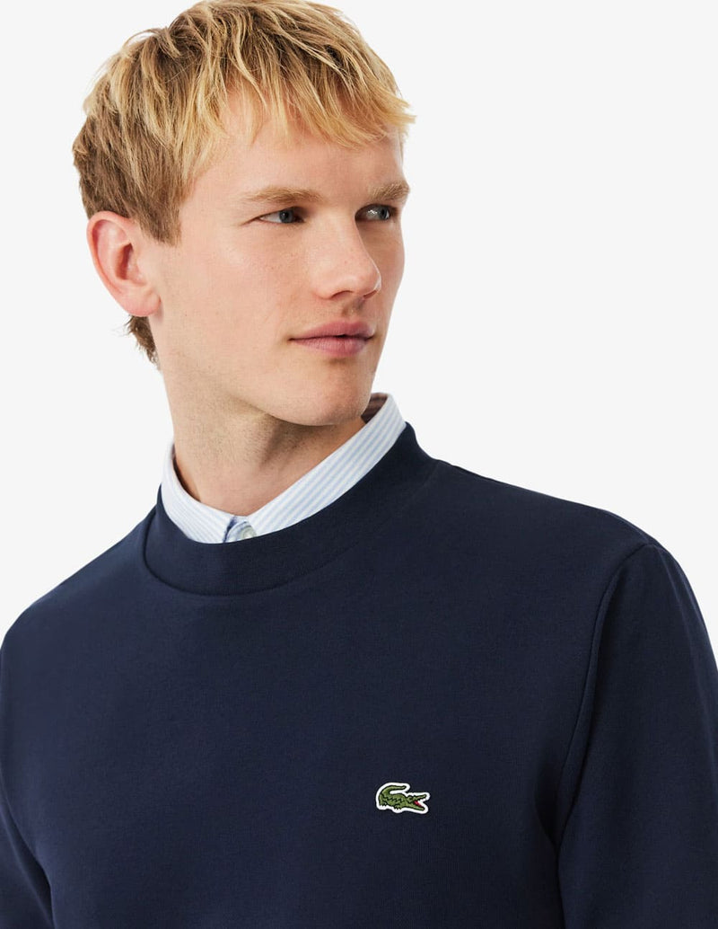 Sudadera Lacoste con Logo Azul Marino Hombre
