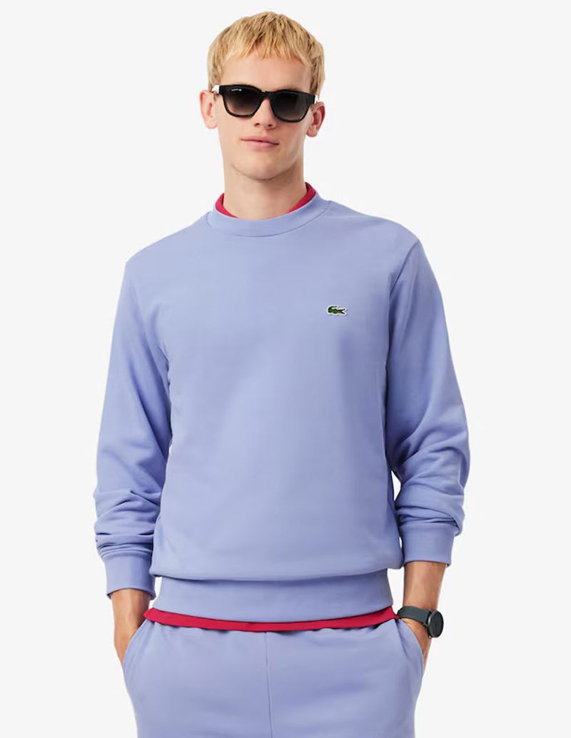 Sudadera Lacoste con Logo Morada Hombre