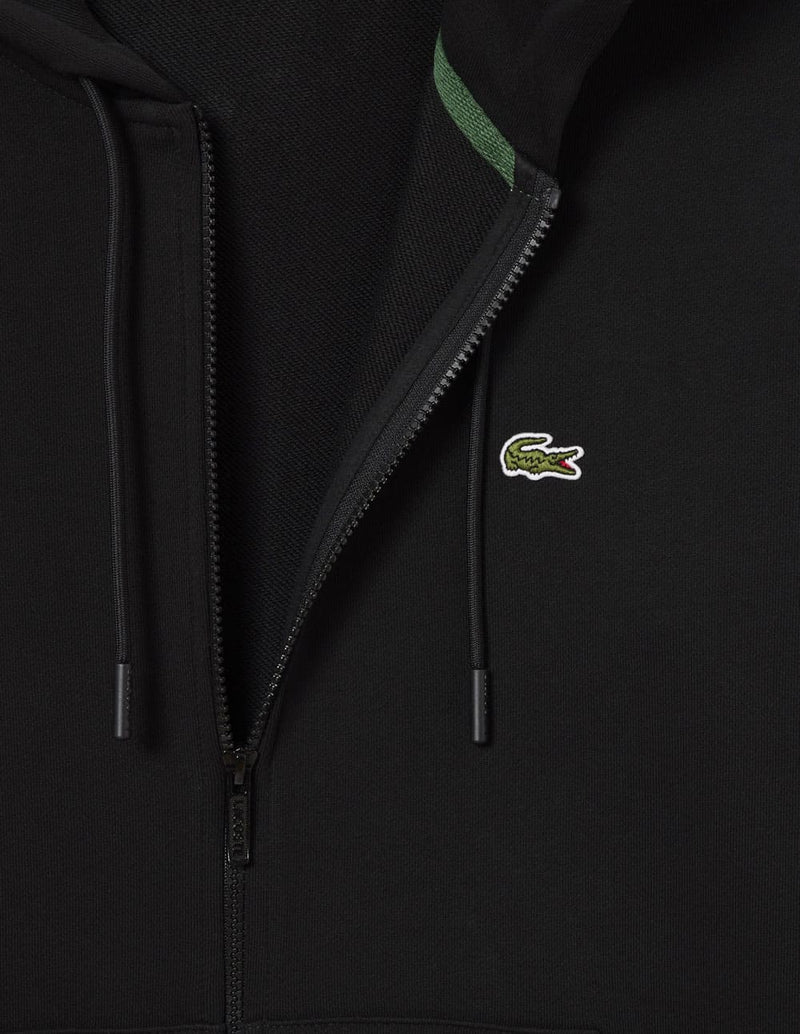 Chaqueta Polar Lacoste con Logo Negra Hombre