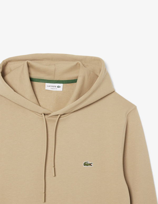 Sudadera con Capucha Lacoste de Felpa con Logo Marrón Hombre