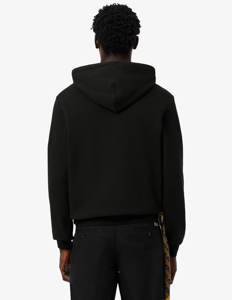 Sudadera con Capucha Lacoste de Felpa con Logo Negra Hombre