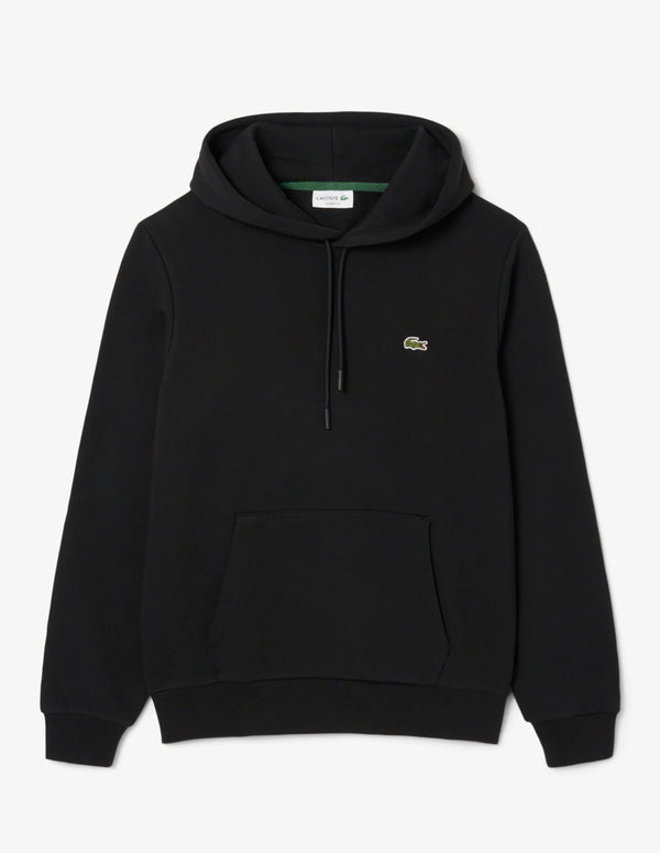 Sudadera con Capucha Lacoste de Felpa con Logo Negra Hombre