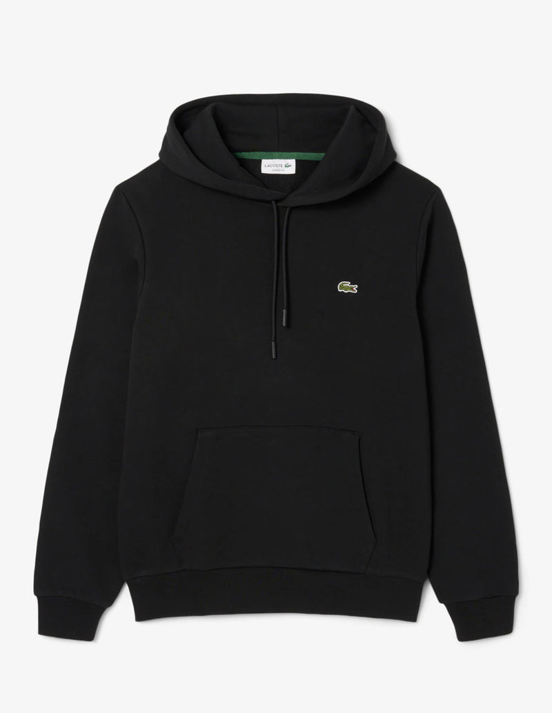 Sudadera con Capucha Lacoste de Felpa con Logo Negra Hombre