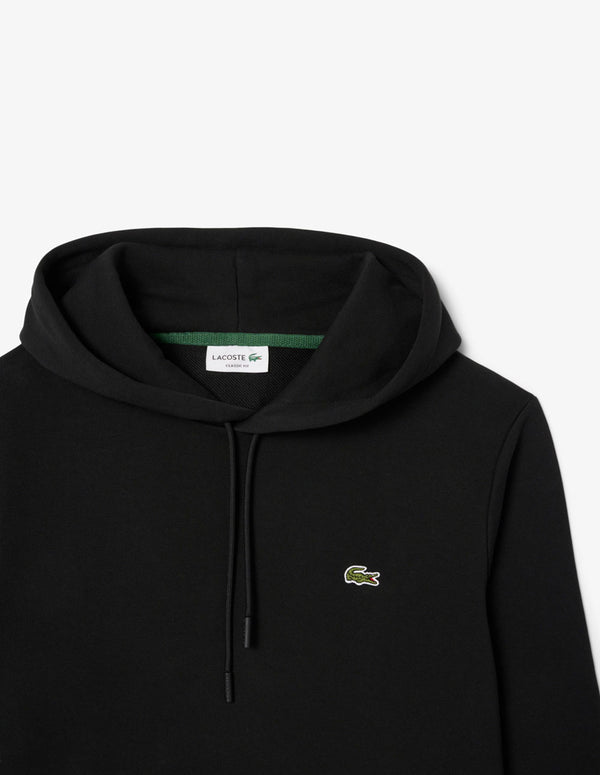 Sudadera con Capucha Lacoste de Felpa con Logo Negra Hombre