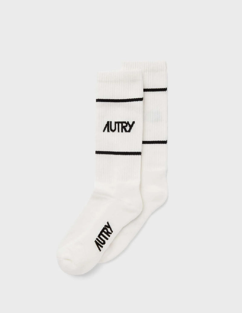 Calcetines Autry con Logo Blancos Unisex