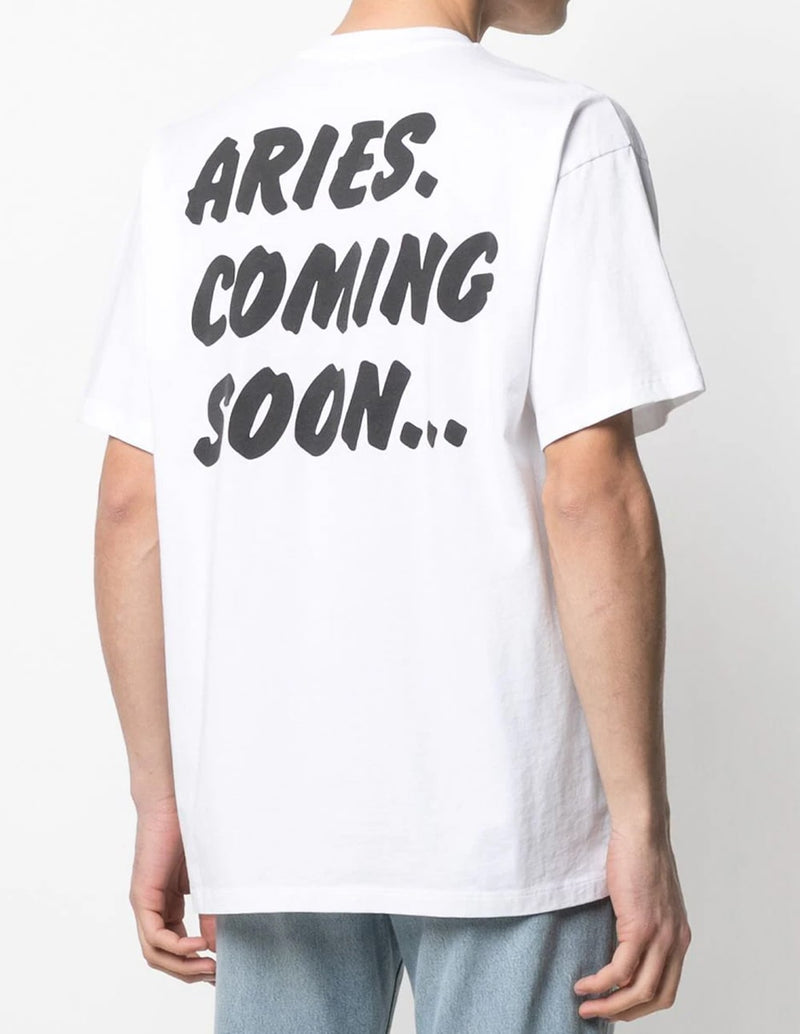 Camiseta Aries Caveman Blanca Hombre