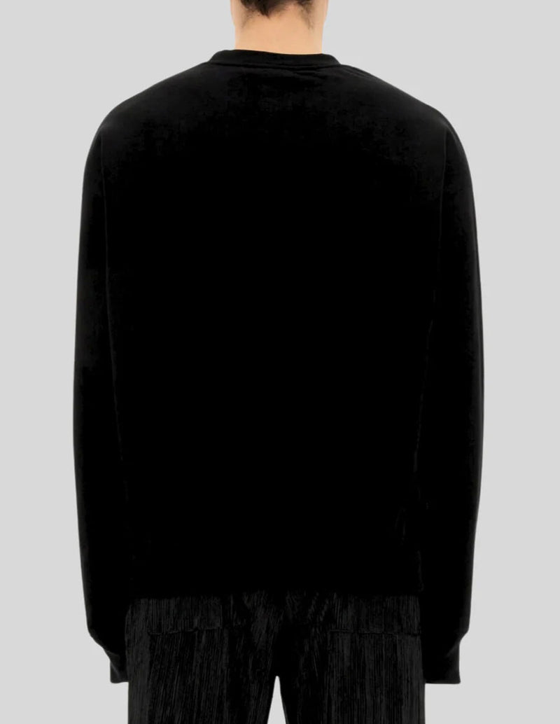 Sudadera Family First Heart Embroidered Logo Negra Hombre