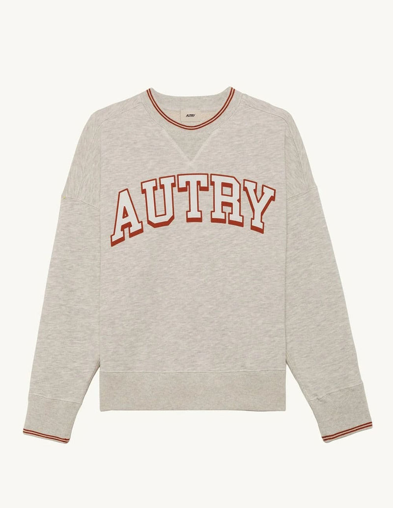 Sudadera Autry College Gris y Roja Mujer