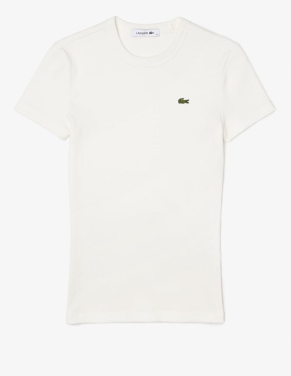Camiseta Lacoste de Algodón Ecológico Blanca Mujer