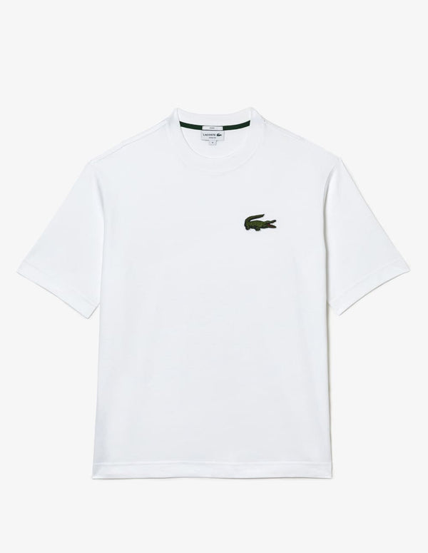 Camiseta Lacoste con Logo Grande Blanca Unisex