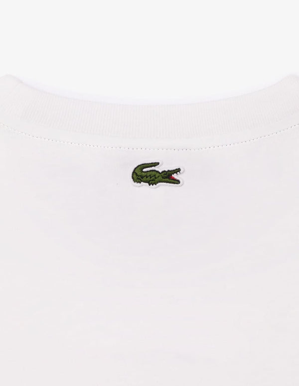 Camiseta Lacoste con Monograma Estampado Blanca Hombre