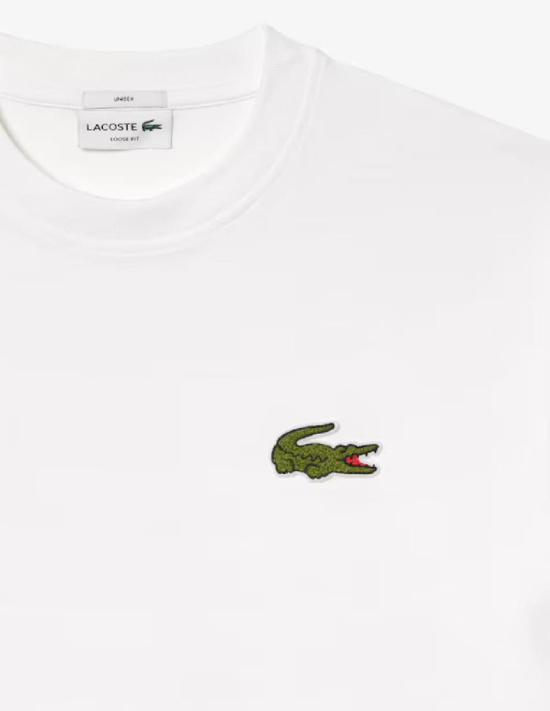 Camiseta Lacoste con Insignia Blanca Unisex